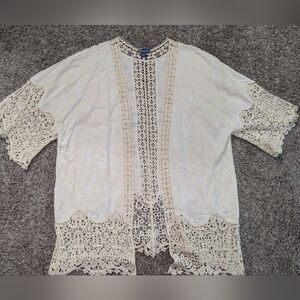 Democracy Ivory Lace Cardigan